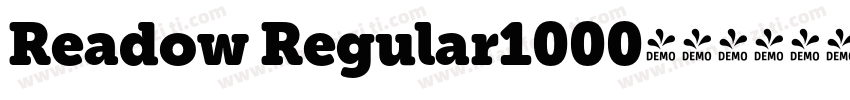 Readow Regular1000字体转换